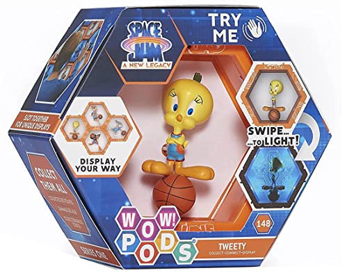 WOW! PODS Space Jam: A New Legacy - Tweety Pie | Beleuchtete Wackelfigur | Offizielles Warner Bros Sammlerstücke, Spielzeug und Geschenke für Jungen und Mädchen ab 5 Jahren
