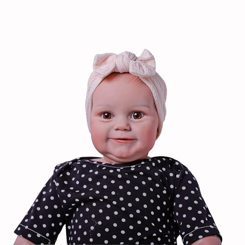 ZIYIUI 20 Zoll (55 cm) Reborn Baby Puppe - Lebensechte weiche Vinyl-Silikon Nachbildung für Mädchen & Jungen - Neugeborenes Spielzeug