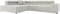 DELIFE Eckcouch Phia Velour Silbergrau 320x215 Ottomane li. Motor. Tiefenverstellung