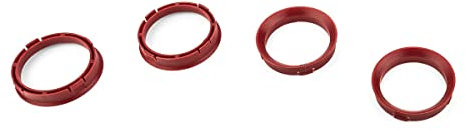 LST 4x Distanzringe Zentrierringe Dunkelrot für Alufelgen Ø 66,45 mm - Ø 57,1 mm