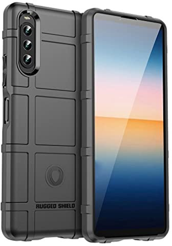 MAOGE Hülle für Sony Xperia 10 IV, [Fallschutz, rutschfest] Militär-Case Ultra-dünne Stylische Schutzhülle, Hochwertiges TPU Silikon Stoßfest Handyhülle - Schwarz