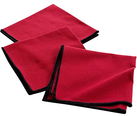 Douceur d'Intérieur, 3 Servietten (40 x 40 cm) Mistraline Bordeaux, recycelte Baumwolle