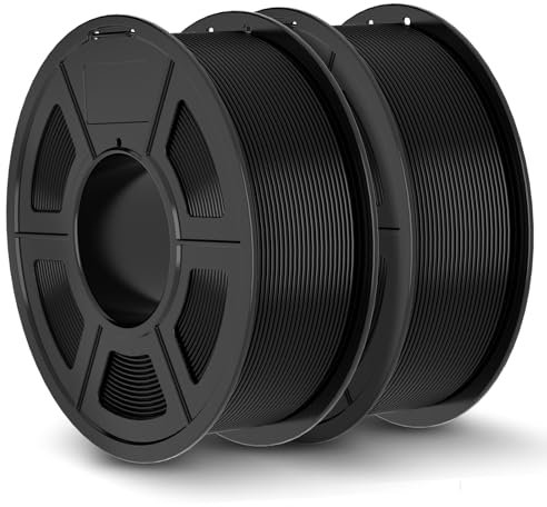 JAYO PLA+ Filament 1.75mm, Erhöhte Zähigkeit PLA Plus Filament-3D-Druckmaterialien, Maßgenauigkeit +/- 0.02mm, Neatly Wound,1.1 kg Spule(2.42 LBS), 2 Packs PLA+ Schwarz+Schwarz