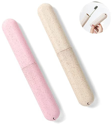 ZHIHUITL Custodia per Spazzolino,2 Pezzi Porta Spazzolino da Viaggio,custodie colorate per spazzolino da denti,Custodia protettiva Spazzolino Portatile, Adatto per Viaggi in Famiglia