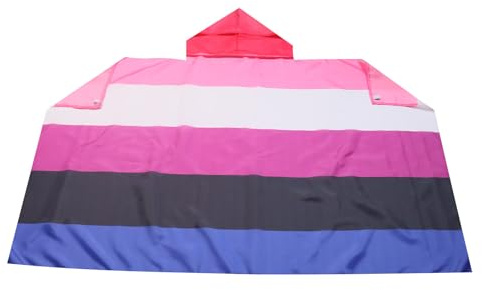 AZ FLAG Umhang Genderfluid Stolz 150x90 cm Leichtes Polyester | Für innen Fanumhang genähte Kanten und leichte Ausführung