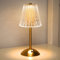 Kristall Tischlampe Kabellos, LED Akku Tischleuchte Dimmbar 3 Farben Touch Lampe, Romantisch Atmosphäre Nachttischlampe, USB Aufladbar Nachtlicht für Wohnzimmer Schlafzimmer Garten Gaststätte Bar