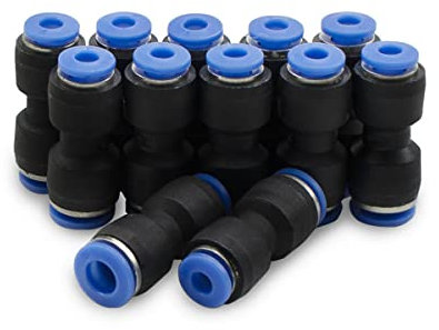 Bwintech 12 Pcs 4mm bis 6mm pneumatische gerade Verringerung Push to Connect Adapter Quick Release Reducer Fittings(PG4-6)