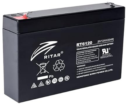 Ritar 6V-12ah Battery - Toy Cars/Ride On Toys, Injusa Peg Perigo Etc