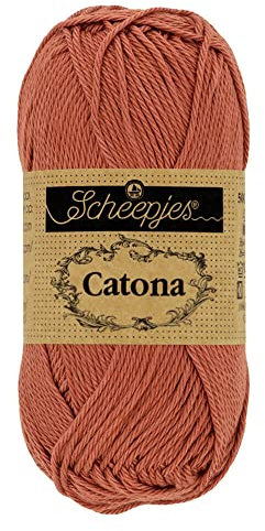 Scheepjes - Scheepjes Catona 504 Brick Red Yarn - 10x50g