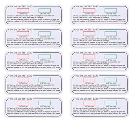 Licht Testkarten UVA UVC Testkarten Licht Wellenlänge Indikator Karten