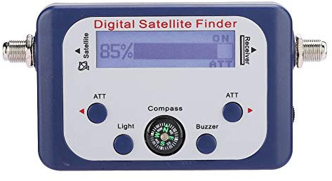 950-2150MHz Portable Digital Satellite Signal Finder Meter with LCD Graphic Display Screen Backlight Compass Buzzer Control for Campers