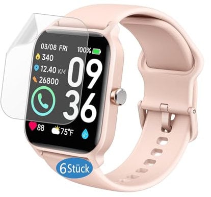 Frgnie Screen Protector For IDW19 / IDW13 / IDW15 Smartwatch (Pack of 6) Flexible TPU Compatible with Gydom/TOOBUR/Woneligo/Fitpolo/Loddery/Gardien 1.8” Smartwatch