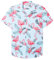 siliteelon Mens Hawaiian Shirt Cotton Regular Fit Short Sleeve No Iron Casual Beach Summer Aloha Shirt