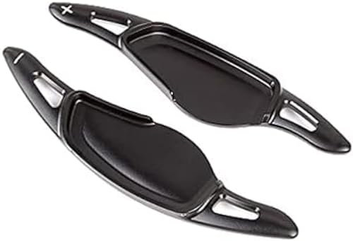 XBBZBL Auto Lenkrad Schaltwippe Schalthebel Verlängerung Stick auf Für Toyota Supra 2019 2020 2021,2Pcs Aluminium Schaltwippen,A-Black