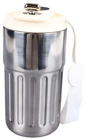 Botella de Agua Inteligente Aislada, Pantalla de Temperatura Inteligente de Acero Inoxidable 316, Botella de Agua Aislada Ligera y Fácil de Limpiar para Viajes (SILVER)