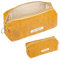 Deepton Mäppchen Cord-Stoff, Federmäppchen Milchig Gelb für Mädchen Teenager, Federtasche Stiftetasche Stiftemappe Pencil Case Schulmäppchen für Schule, Büro - Gelb