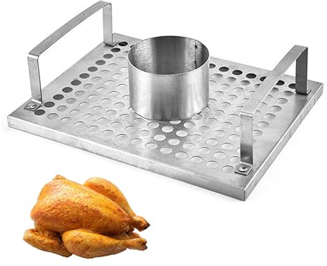 Beer Can Chicken BBQ Stand, Stand Barbecue Beer Can Chicken Roaster, Vertical BBQ Roaster Grilling Baskets