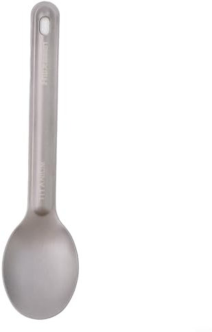 Titan-Löffel/Gabel mit langem Griff, ultraleicht, portabale Besteck für Outdoor, Camping, Rucksackreisen, Wandern, Reisen, Picknick-Geschirr (Löffel)