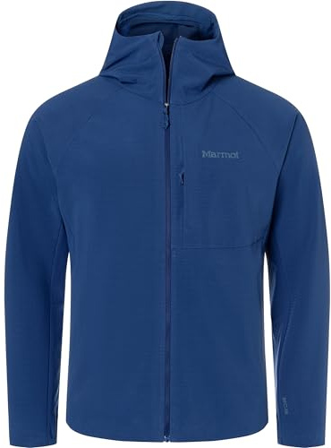 Marmot Herren Pinnacle DriClime Hoody, Warme Fleecejacke, Full Zip Outdoorjacke, atmungsaktive und winddichte Funktionsjacke, dehnbar, packbar, zum Wandern, Twilight Blue, L
