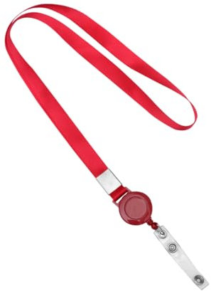 HONMEET 4stücke Neck Strap Lanyard Mit Clip Für Id-karten Ausweise Arbeit Und Schule Und Stilvolles Design Rot Für Erwachsene