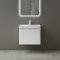 Mai & Mai Meuble de Salle de Bain Suspendu 60x42x50cm avec Tiroir et Lavabo Meuble sous Lavabo Blanc Ancona