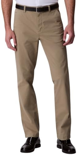 Calvin Klein Herren Chino Hose Cotton Signature Slim Fit, Beige (Overland Trek), 32W/34L