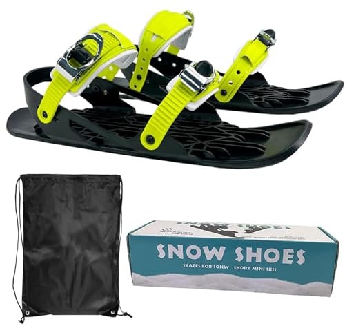 Mini-Skates für Schnee, Mini-Skiskates für Snow Pro Version, verstellbare Kurze Mini-Ski, Kurze Schneeskates, Snowblades Skiboards für Wintersport, Skiausrüstung