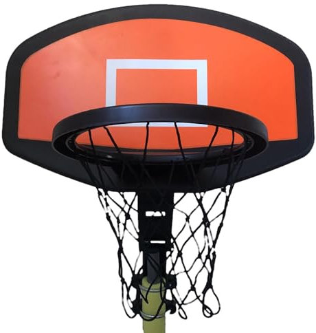 Basketballkorb, verstellbarer Outdoor-Basketballständer, 27,9 cm Durchmesser, Spielplatz-Basketballbrett, Trampolin-Rückwand, geeignet für gerade Stangen und gebogene Stangen