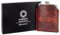 SPORTGIFTZ - Buffalo Leather Hip Flask | 8oz Capacity | Brown Leather Cover | Ideal for Rugby Enthusiasts | Includes Portable Pouch | Retro Rugby Ball Stitching, Brown, Metal