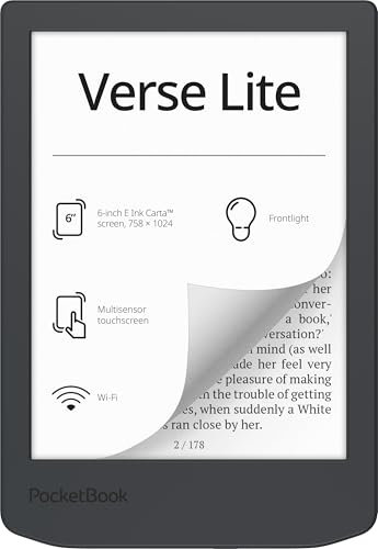 PocketBook Ebook Verse Lite 6 E Ink Carta 8GB Gris Táctil WiFi USB-C