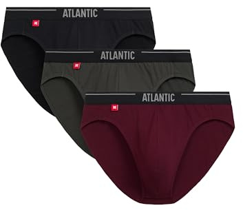 ATLANTIC UNDERWEAR 3er-Pack Sport Herren Slips, Farben-Mix XL