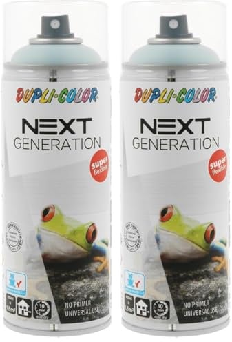 DUPLI-COLOR NEXT Oslo hellblau seidenmatt 400 ml Lackspray, Universelle Haftung, für Styropor geeignet, einfache Anwendung, neutraler Geruch (Packung mit 2)