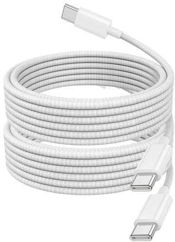 Cable USB C carga Rapida, Cable USB C a USB C 1m + 2m 60W para Apple iPhone 17 16 15 Pro Max Pro Plus, para iPad Pro/Air/Mini, para MacBook Air/Pro, para Samsung Galaxy Series y más
