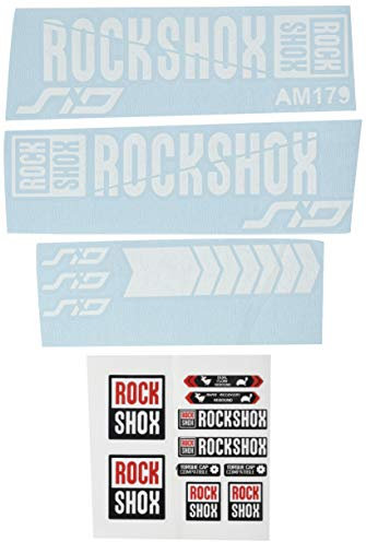 Ecoshirt Q3UU-Am179-KZD1 Adesivi Stickers per Forcella Rock Shox Sid 2018 Am179 Decalcomanie Autoadesive, Bianco