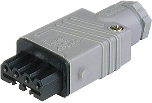 Hirschmann 932 533-106-1 Netz-Steckverbinder STAK Buchse, gerade Gesamtpolzahl: 4 + PE 10 A Grau 1 St.