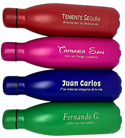 Personalized Water Bottle with Text (Green)