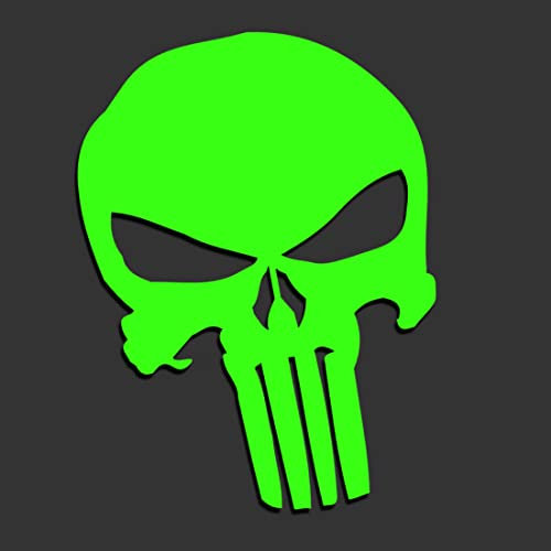 Decus Punisher Totenkopf XL 0287 (neon grün) // Sticker OEM JDM Style Aufkleber