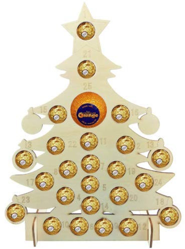 HoitoDeals 1Pcs Advent Calendar Fits Terry Chocolate Orange & Ferrero Rocher For Novelty Gift Decoration