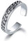 Shuxin Silber Damen Ring, 925 Sterling Silber Vintage Retro Daumen Ring, Verstellbar Hochzeitsringe Eheringe Verlobungsring Trauringe, Unisex Veränderbar Twist Knöchel Zehenringe Öffnen Ring