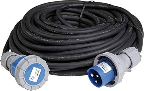 Prolunga CE blu IP67 - per cantieri. Cavo H07RN-F (neoprene). Spina e presa 2P+T 16A. 220V. Cavo sezione 3x2,5