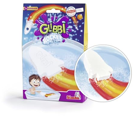 Simba 105953541 - Glibbi Rocket, Badewannenspielzeug, bunter Schaum für die Badewanne, Badebombe, Rakete, Badespaß, ab 3 Jahren