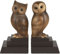 Clayre & Eef Buchstütze (Set 2 Stück) Eulen braun 19x10x18 cm 6PR4625