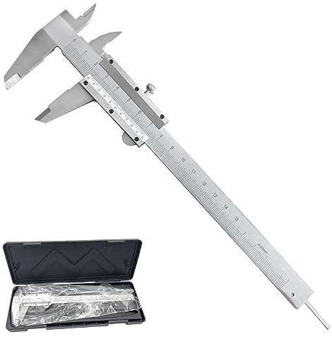 Zhioudz Messschieber Analog,Schieblehre,Präzisionsmessschieber mit Feststellschraube,0,02 mm Ablesung,Messschieber Edelstahl Schieblehre für Haushalt und Industrie Messung - 150mm