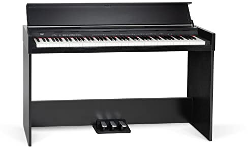 FunKey DP-1088 SM Digitalpiano - Schlankes Keyboard im Digitalpiano-Design - 88 anschlagdynamische Keyboard-Tasten, 128-fach polyphon - 20 Sounds - Twinova-, Split- und Dual-Funktion - Schwarz matt