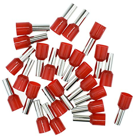 Aderendhülsen 10mm² rot, isoliert, 25 Stück
