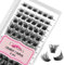 Crislashes Wimpern Clusters 78pcs DIY Wimpern Extensions D Curl Mix 8-16mm Lash Clusters Individuelle Wimpern Einzeln Wimpernverlängerung DIY Wimpernbüschel zu Hause(H-D-Mix8-16mm)