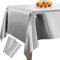PartyWoo Tischdecke Silber Folientischdecke, 2 STÜCK, 137 x 274 cm- 54 x 108 Zoll Rechteckige Party Abwaschbar für 6 bis 8 Fuß Tisch, Geburtstag, Hochzeit, Tablecloth, Silver-9566