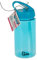 upfit - Trinkflasche, Sportflasche – ausgestattet mit einer einziehbaren Pipette – transparent – Farbe: blau – nicht isoliert – einfach zu bedienen und praktisch – Öffnung mit einer Hand – 500 ml