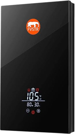 Chauffe eau électrique sans réservoir, fvstr 9kW prêt à l'emploi 240V, point d'utilisation auto - réglable pour toute la maison douche tk09 noir Haute qualité Une performance instantané electrique