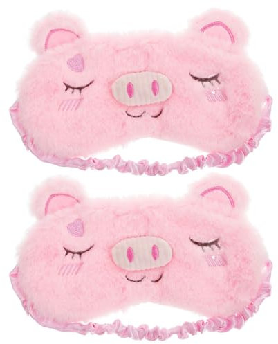Healvian 2 Stk Schlafmaske Kinder Plüsch Schlafbrille Kinder 3D Süße Tiere Augenmaske Schlafmaske Lustig Erwachsene Schlafen Augenabdeckung Für Kinder Mädchen Frauen Reisen Nickerchen